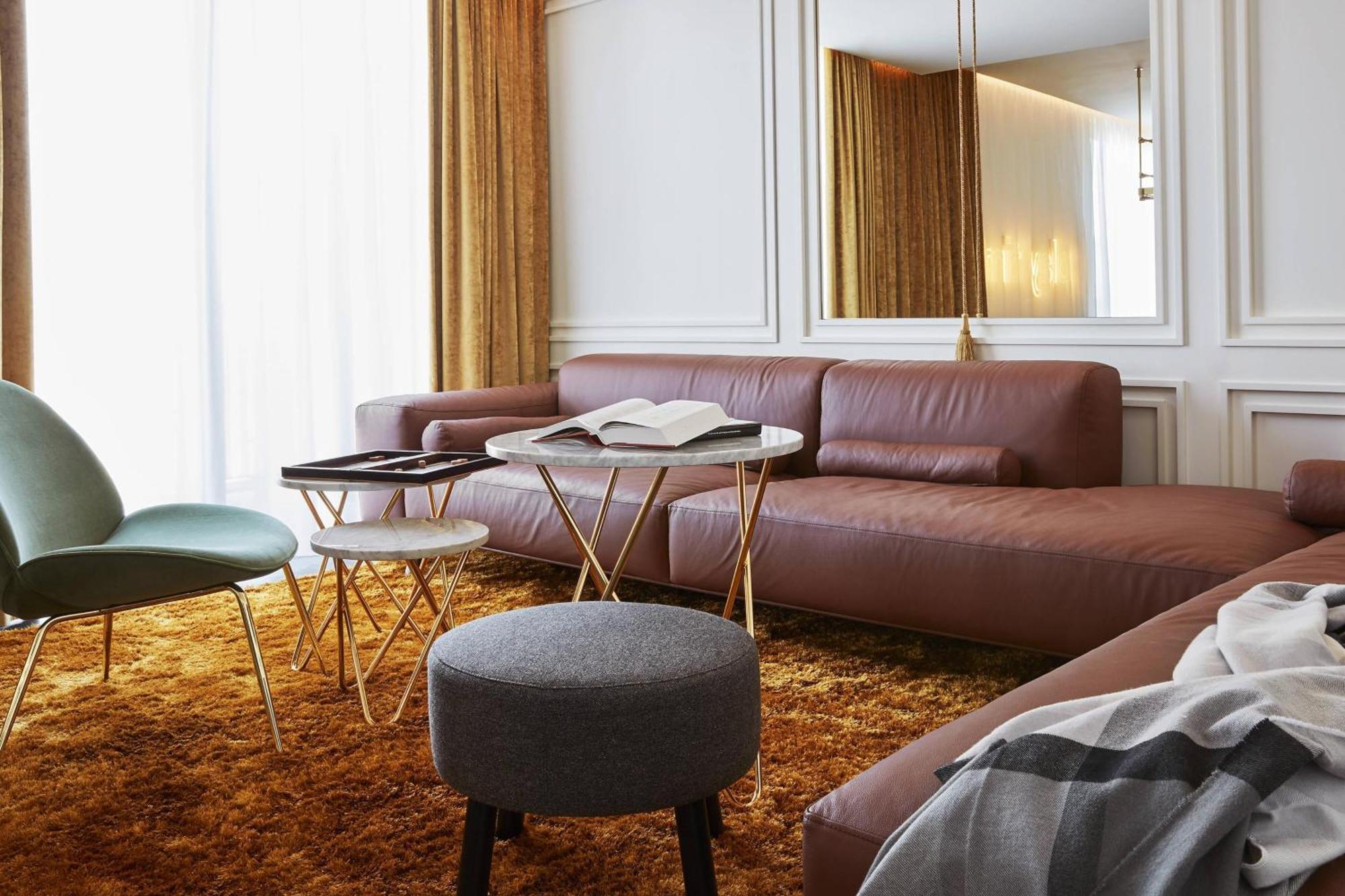 Roomers Munich, Autograph Collection Exteriér fotografie A 3D rendering of a living room